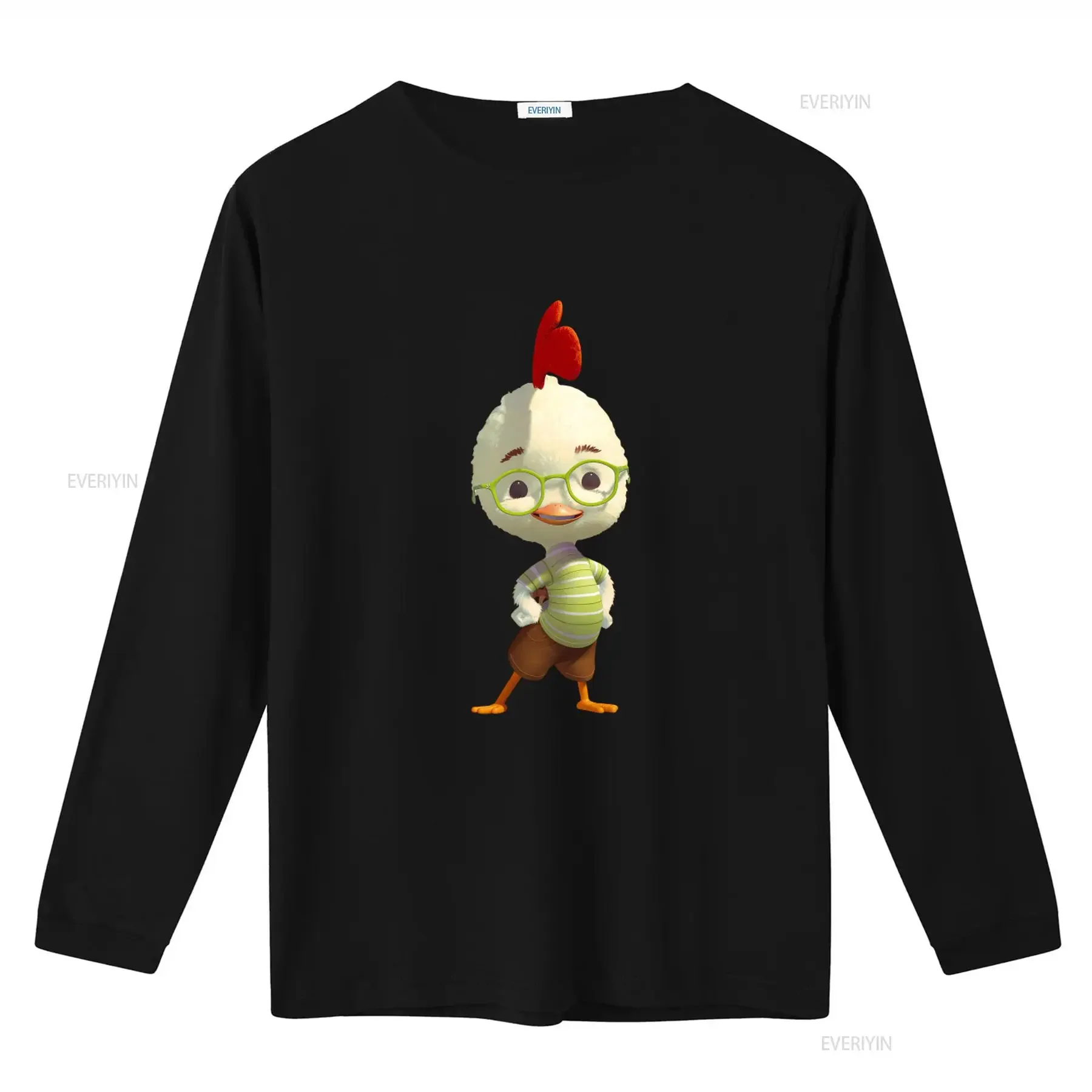 Vintage Chicken Little Cartoon T Shirt Brandy Melville Y2K Baby Cute Demure Kids vintage Washed Versatile Slightly