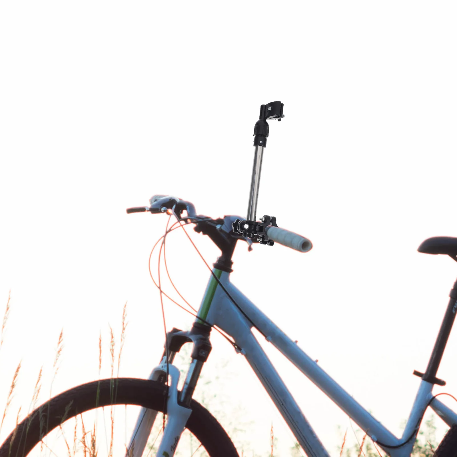 

2Pcs Stainless Steel Adjustable Umbrella Holder Bicycle Mount Stand Clip for Bike Electric Bicycle Wheelchair Outdoor