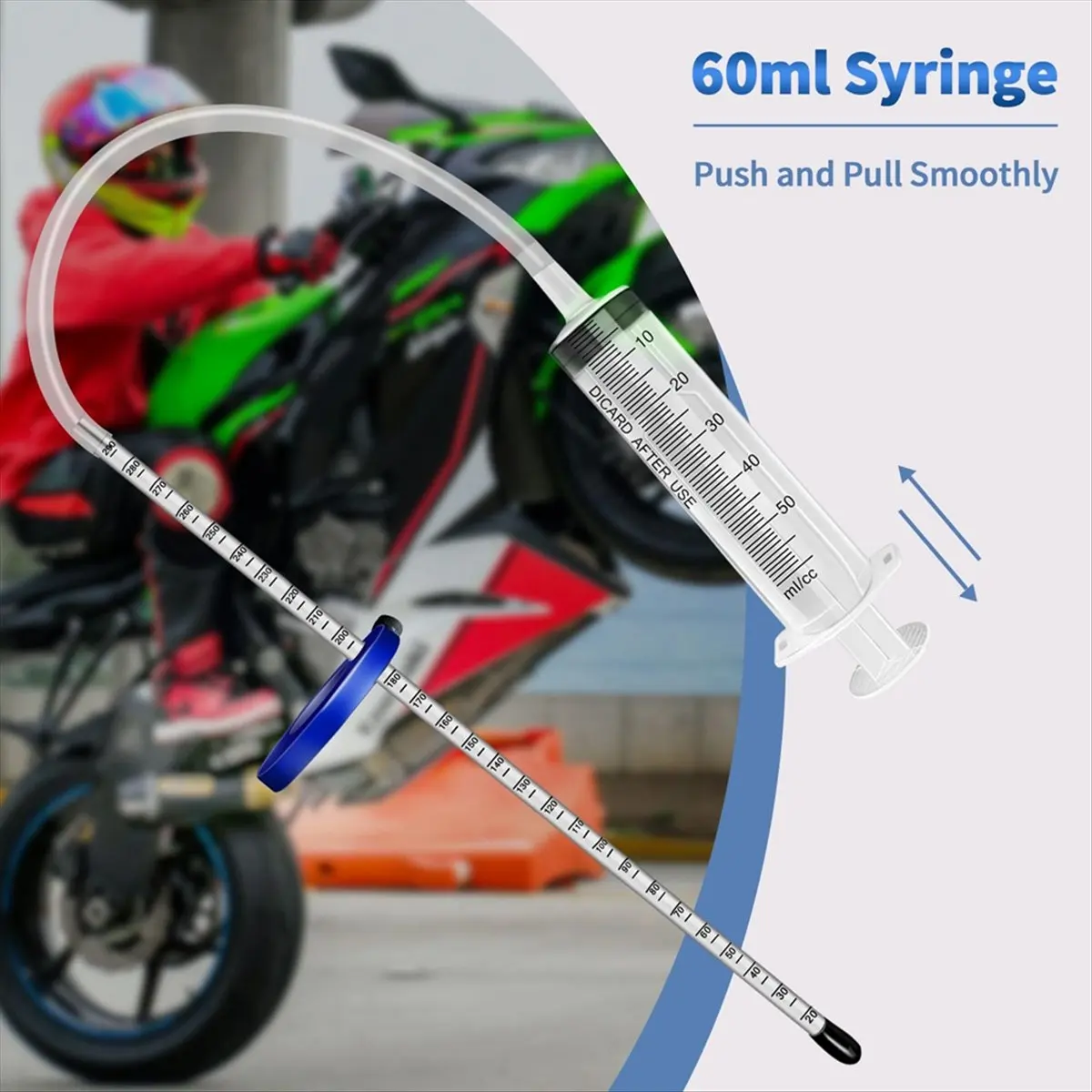 #17B (Blue)Adjustable Fork Oil Level Measurement Gauge Tool for Motorcycle,Automotive Parts & Accessories