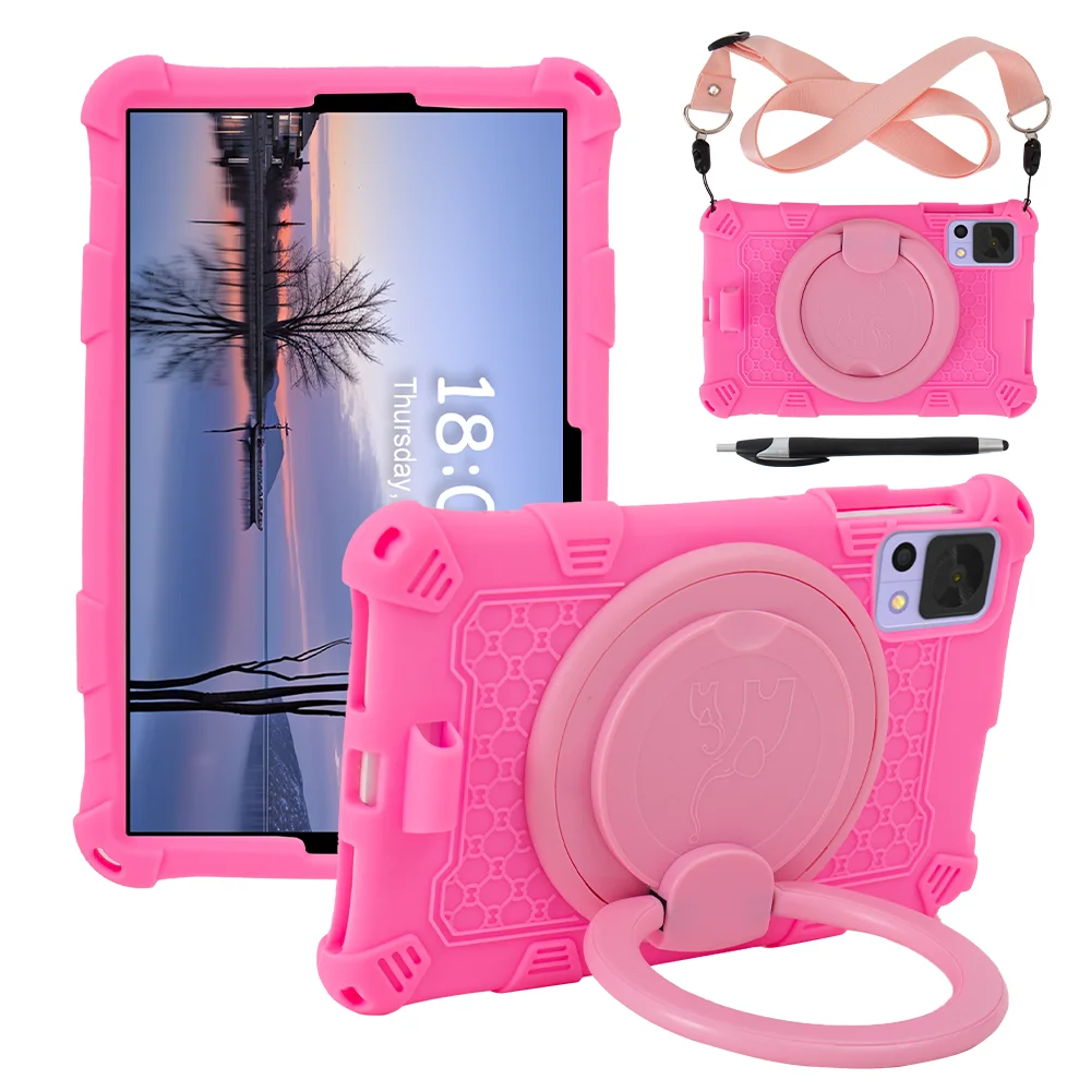 Soft Silicone Case For Alldocube IPlay 50 60 Mini Pro 8.4' 360 Rotating Stand Cover With Handle Grip Shoulder Strap Shockproof