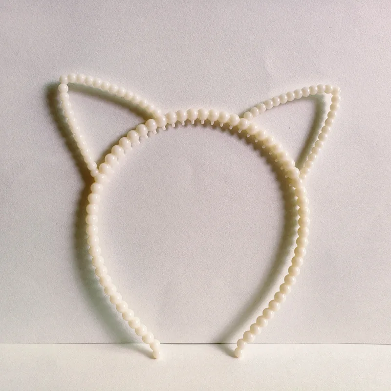 Cute Pearl Cat Ear Headband European Hair Accessories Party Gifts Children\'s Birthday Headband Children\'s Birthday Headband