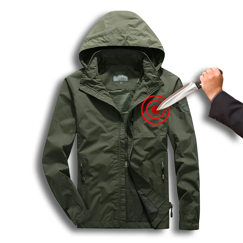 Fashionable Safe-stab Proof Jacket Military Tactical Knife Invisible Flexible Cutting Chopping Resistant Police Fbi Clothing