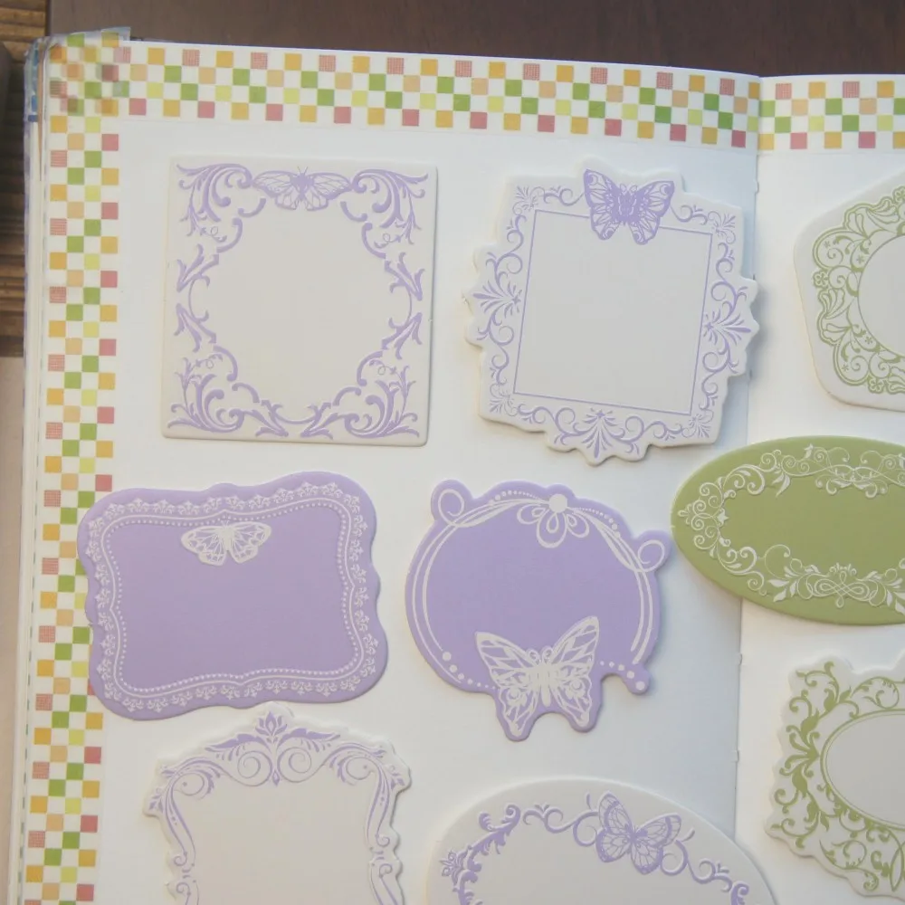 30 ورقة ملونة الإغاثة الحدود الإطار ورقة تصميم ورق الحرف هدية الديكور سكرابوكينغ اليدوية DIY بها بنفسك