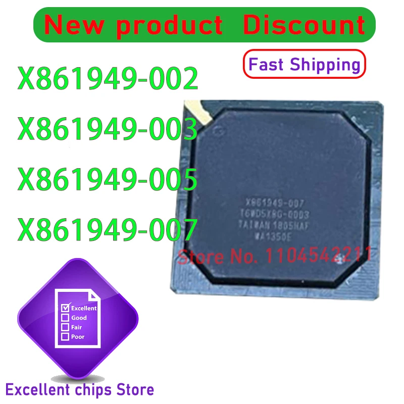 New X861949-002 X861949-003 X861949-005 X861949-007 X861949 BGA516 Game console display processor chip  1pcs