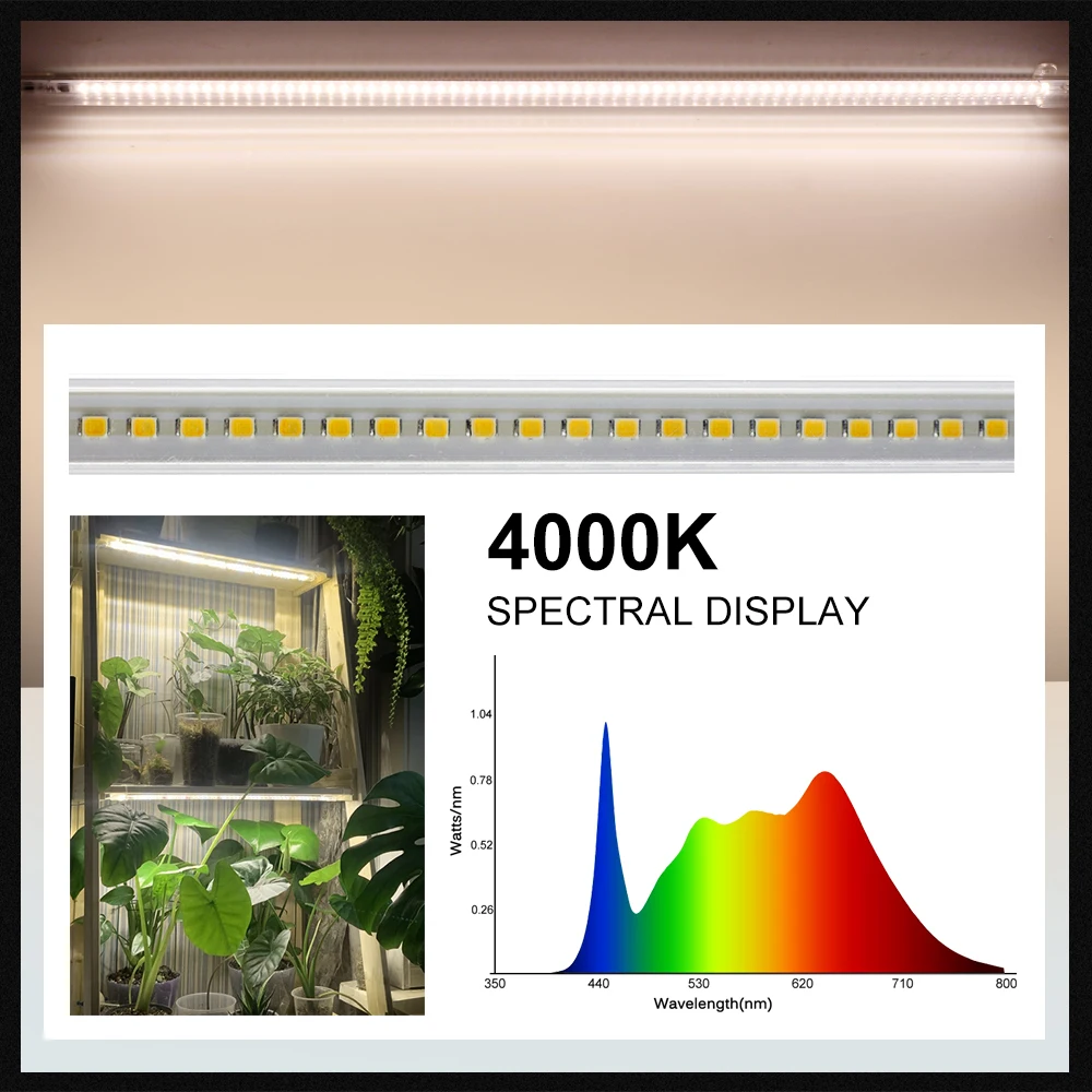 220 فولت عمود إضاءة LED ضوء SMD2835 الاتحاد الأوروبي التوصيل للنباتات الدفيئة 75 المصابيح 50 سنتيمتر 114 المصابيح 110 سنتيمتر مصباح ليد لبوء الخضار الزهور