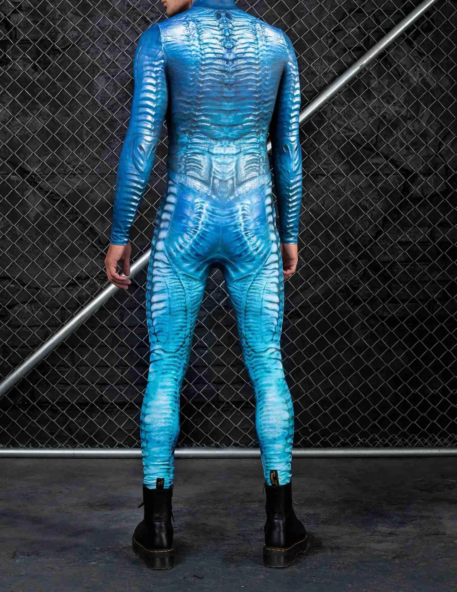 Bunter Mechanischer Muskel-Schädel-Bodysuit, Strumpfhose für Männer, Cosplay-Kostüm, Zentai, Performance, Party, Festival, Radsport-Jumpsuit, Kleidung – Detail 11