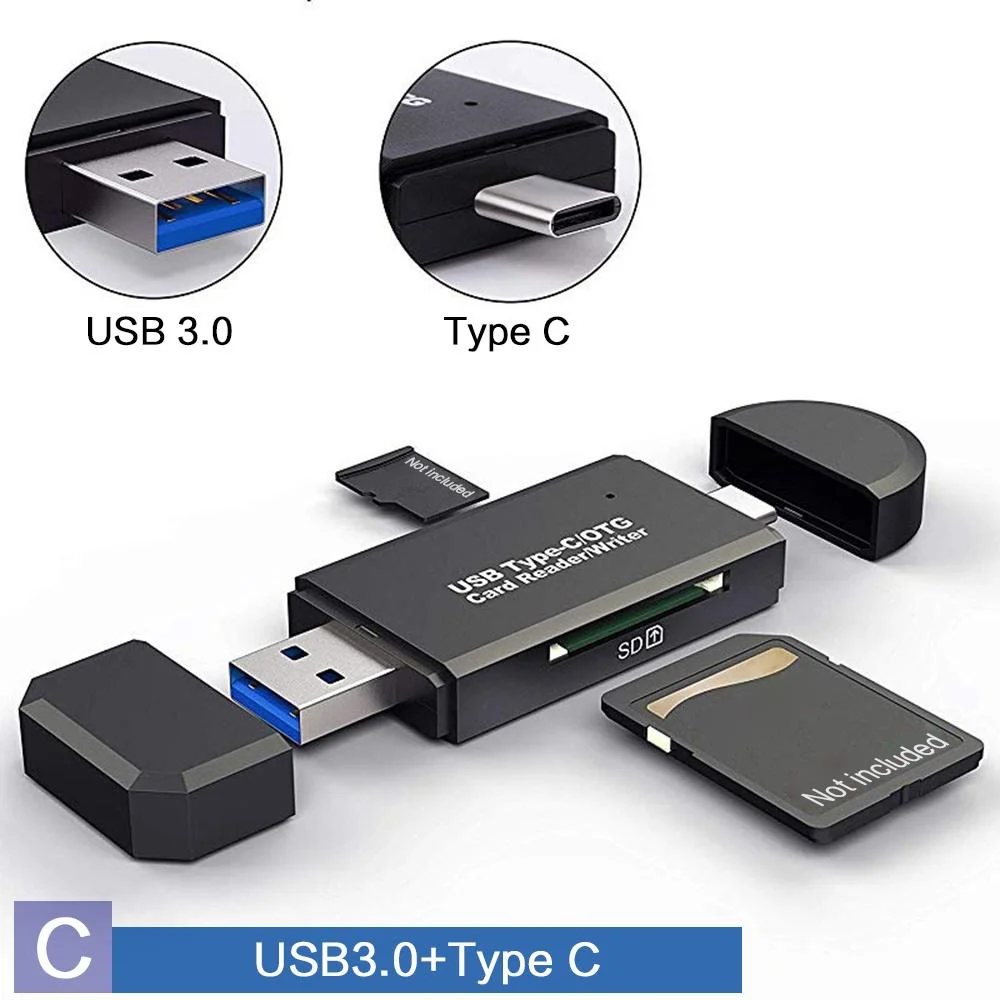 STONEGO OTG Micro SD Card Reader USB 2.0/USB 3.0/Type C/Micro USB Port SD Memory Card Reader