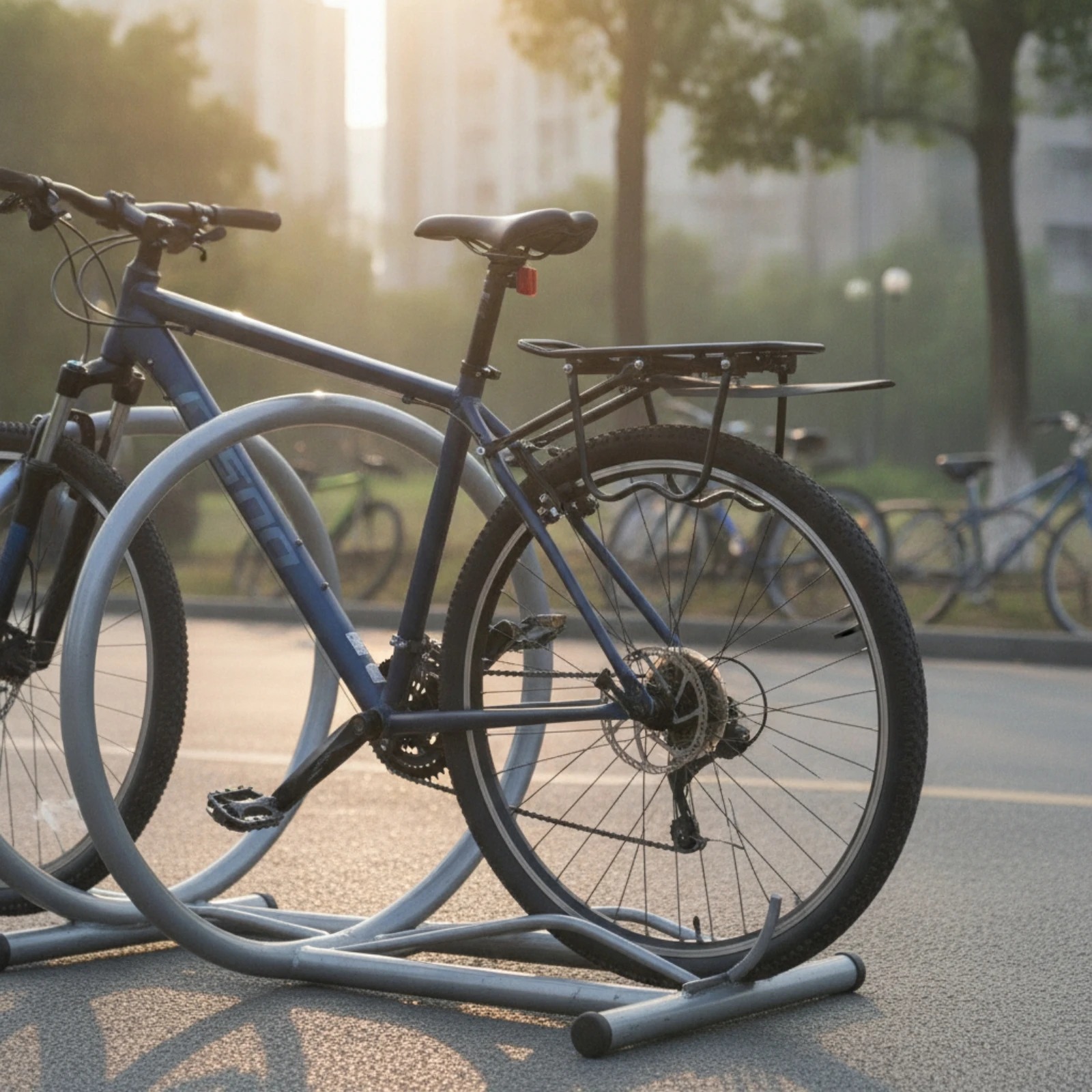 Rear Cargo Rack Aluminum Alloy Rear Bike Rack Bike Luggage Carrier Cylindrical Cycle Carrier Heavy Duty for Cyclists, Touring