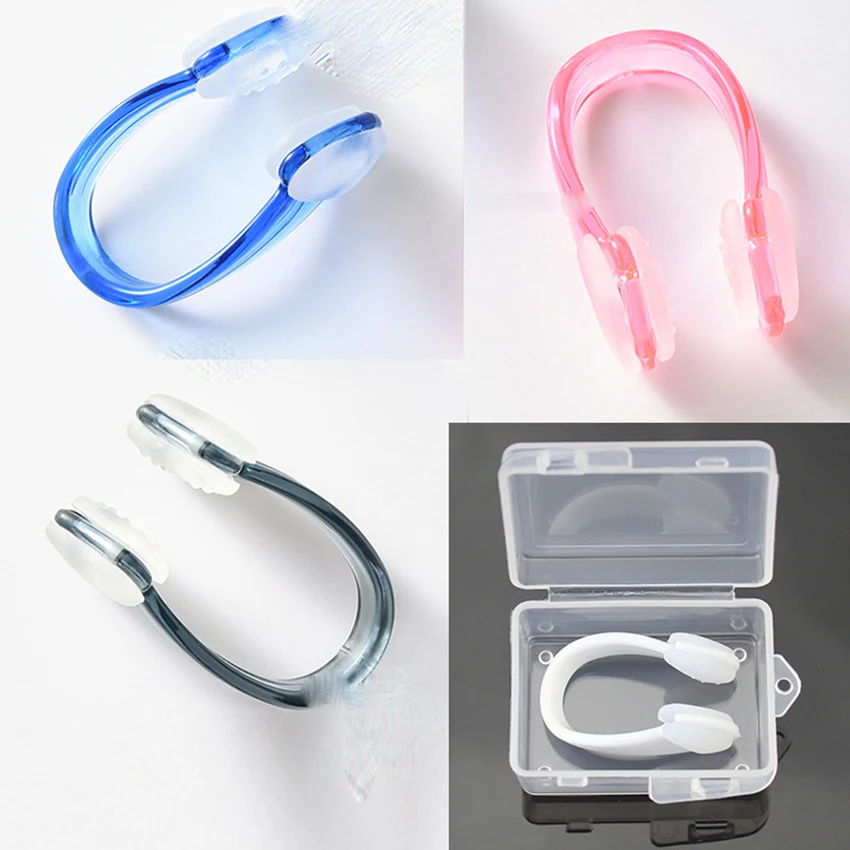 10 Pcs Color Random Reusable Soft Silicone Swimming Nose Clip Comfortable Diving Surfing Swim Clips For Adults Children