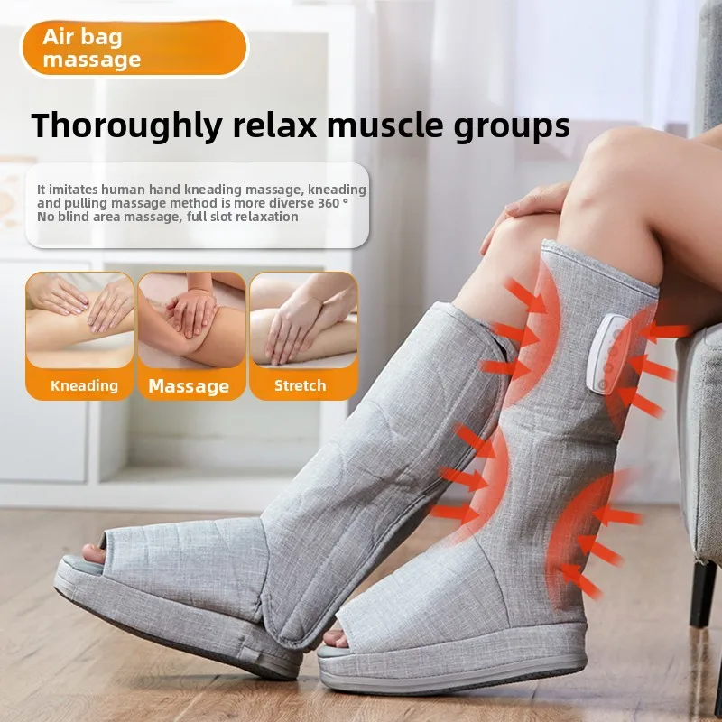 Electric Calf Massager with Heat Airbag Automatic Foot Massage Machine Kneading Home Beauty Leg Wireless Portable Massage Shoes