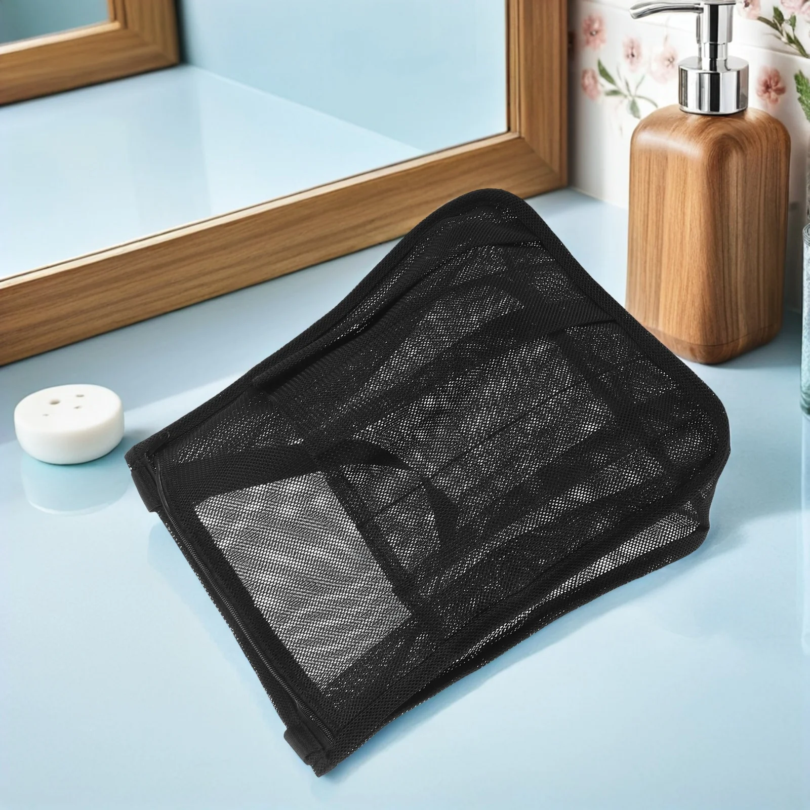 Mesh Shower Caddy Quick Dry Portable Shower Tote Hanging Bathroom Organizer Bag Travel Beach Gym Swimming Pool Toiletry Bag