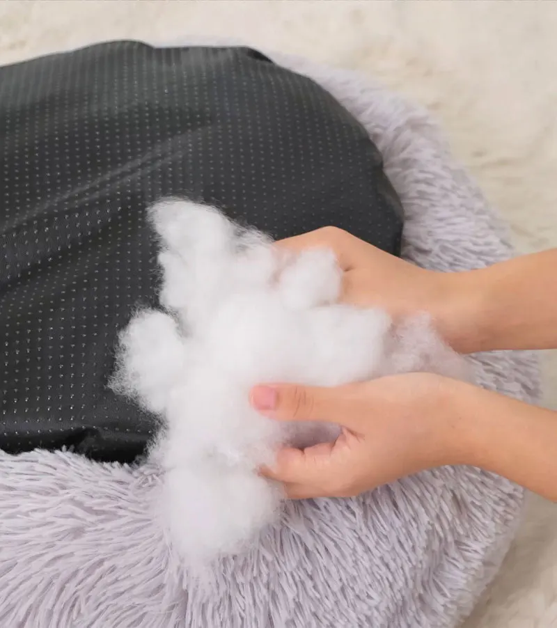 40-60cm Rundes Haustierbett für Große Hunde Superweiches Katzenbett Langhaariges Hundekissen Katzenmatte Tier-Schlafsofa – Detail 14