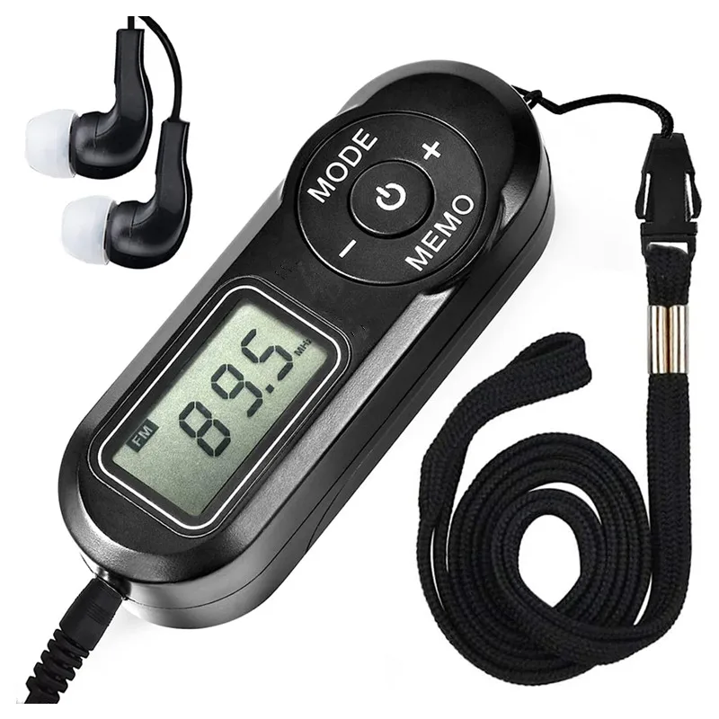 

Mini Portable Pocket Radio with Good Reception Alarm Clock and LCD Display FM Stereo Radio Plastic DC Power Supply