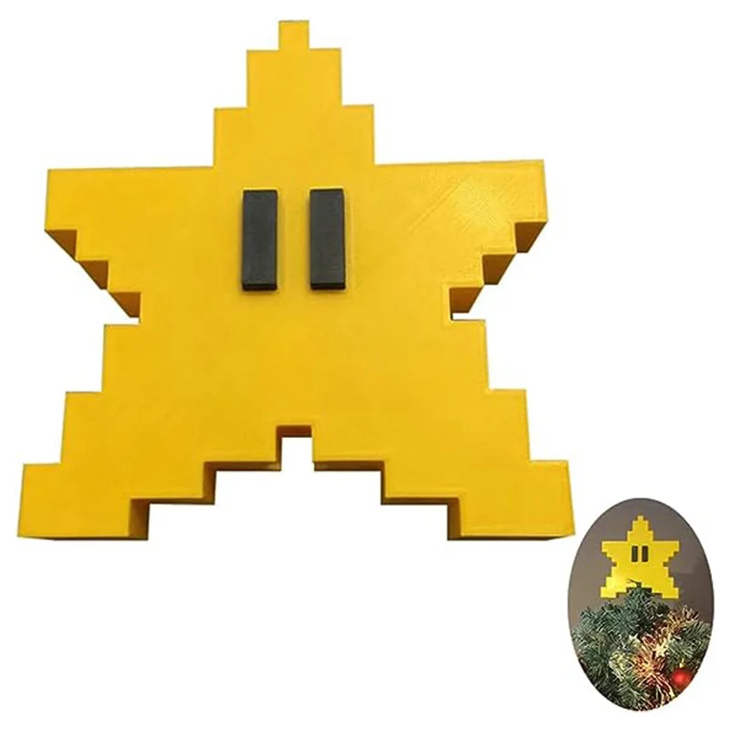 Cute Christmas Tree New Cartoon Large Starfish Shape Pendant Xmas Marios Bros Star Tree Home Party Decoration Dropshipping