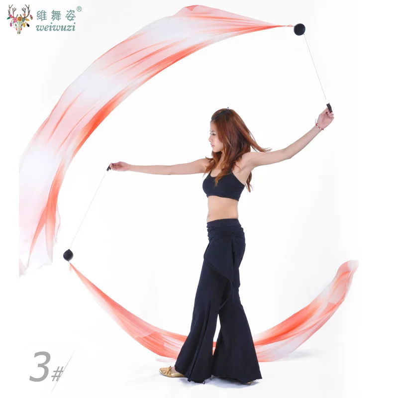 Silk Veil Chain Ball Women Belly Dance Silk Veil Streamer Stage Prpos Belly Dance Thrown Ball Belly Dance Accessories