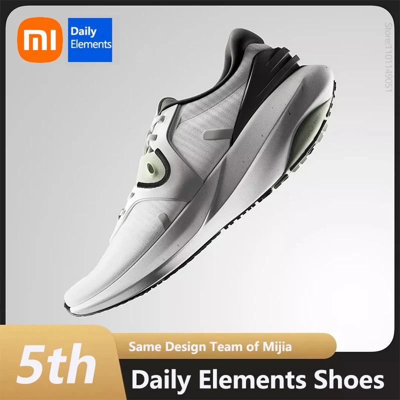 2022 New Xiaomi Daily Element Sneaker Shoes 5th Men Women Unisex One-piece Knitted Upper Running Outdoor Spoert Walking