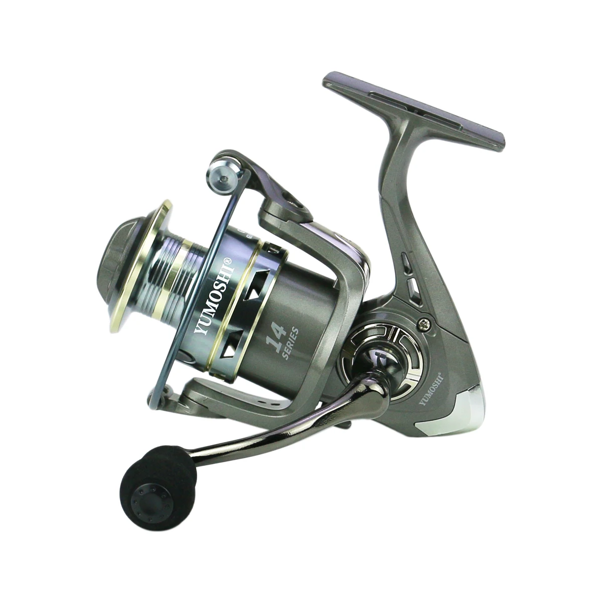 Carrete Giratorio Metal Rockers – 22 lb arrastre 5.2:1 agua dulce