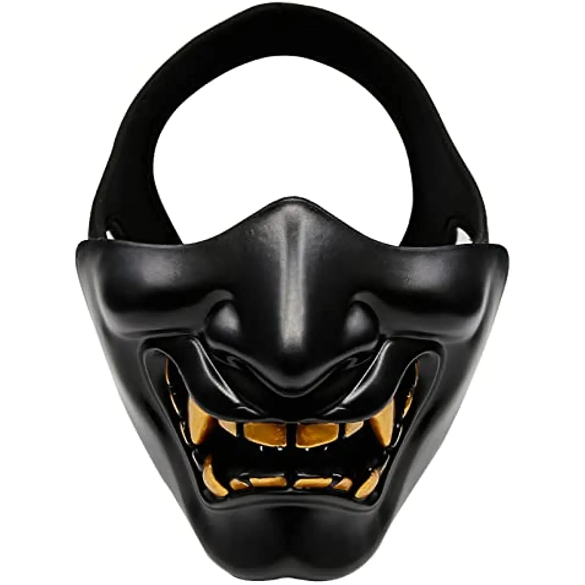 

Bullsgetin Airsoft Half Face Mask - Evil Demon Monster Kabuki Samurai Hannya Oni Masquerade Ball, Party, Halloween, Cs War Game