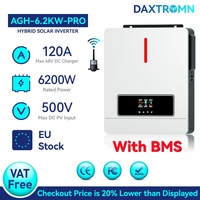 Daxtromn 6.2KW Hybrid Solar Inverter 48V 500VDC 120A MPPT Solar Charger 6200W Solar Hybrid Inverter Pure Sine Wave 220V With BMS