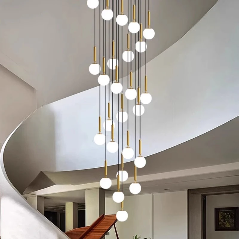Nordic home decoration, stair chandelier, living room bedroom and dining room Pendant lights, ceiling light, indoor lighting