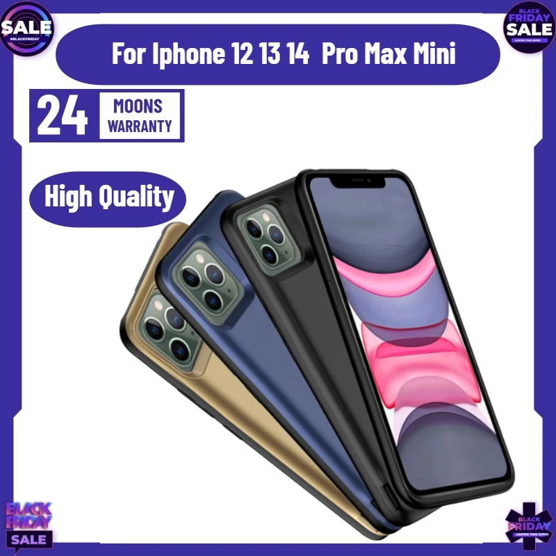 

10000mAh for Apple 14 Back Clip Power Bank 12promax Wireless Integrated Battery 13mini Ultra-thin Phone Case Power Supply