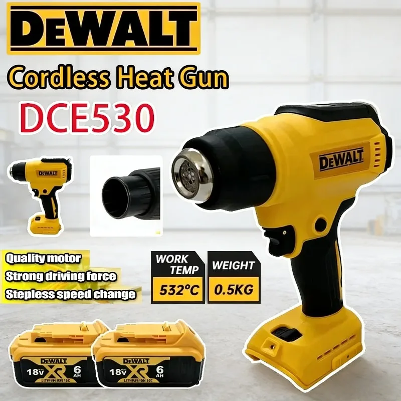 

Dewalt Brushless Heat Gun Cordless 300W DCE530 High Power Welding Thermal Blower Heat Shrink Wrapping Tool For Dewalt Battery