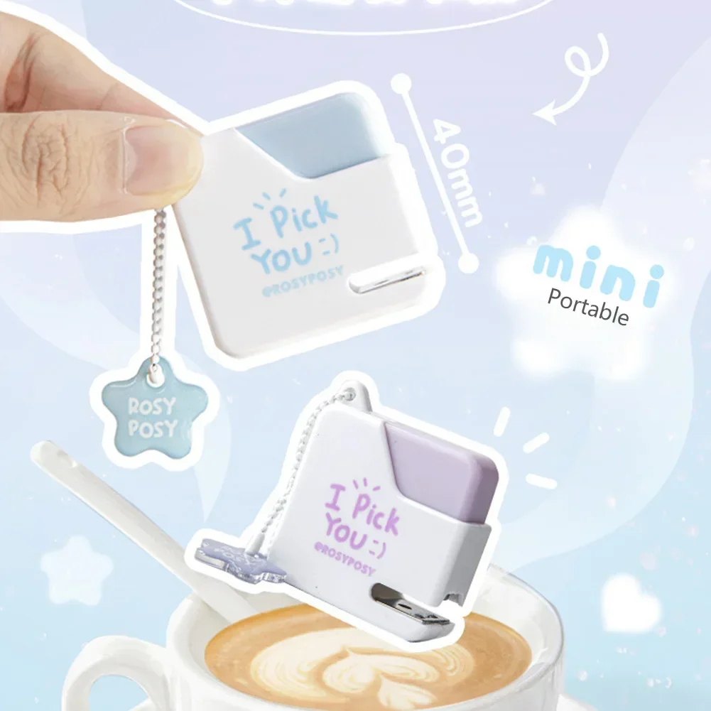 Portable Mini Stapler Paper Binding Machine Cute Bookbinding Machine With 40pcs No.10 Staples Office School Binding Supplies