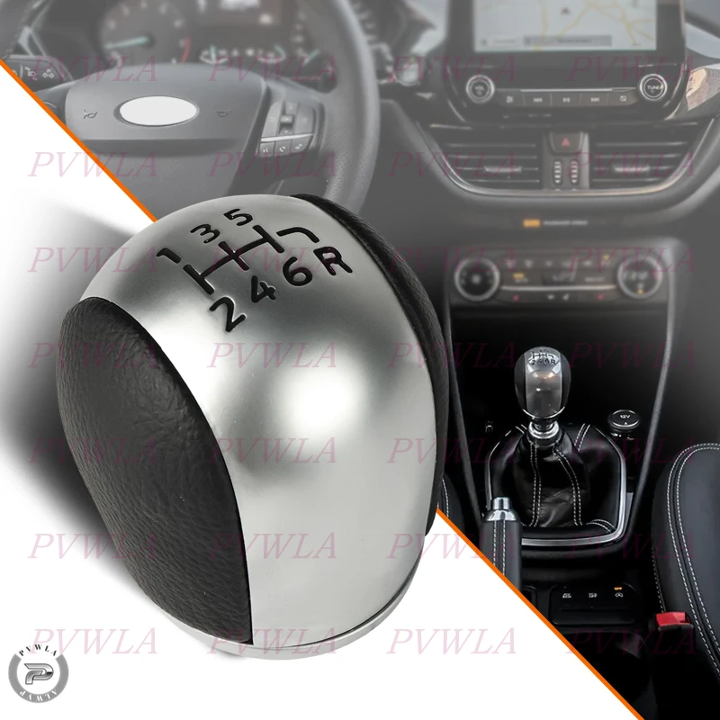 

Car 6 speed Gear Stick Shift Knob For Ford Fiesta 2017 2018 2019 2020/Puma 2020 2021 2022 2023 2024 Car Accessories