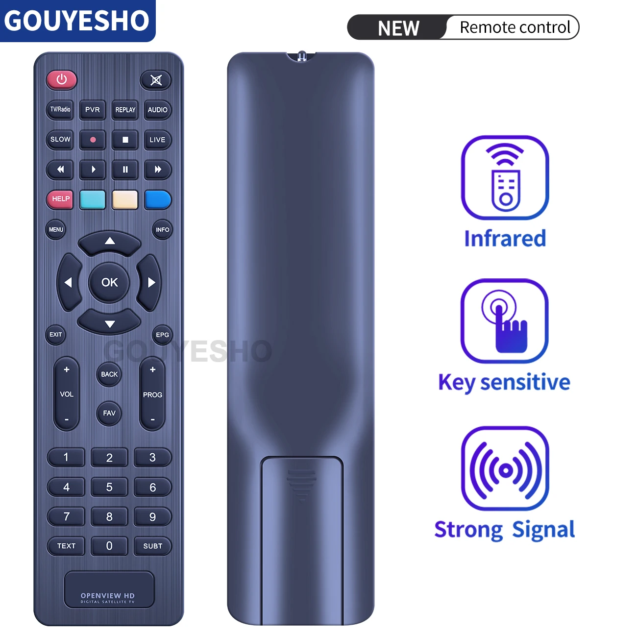 New Replacement Remote Control For OVHD Digital Satellite Decoder 4165 KT1045 TV