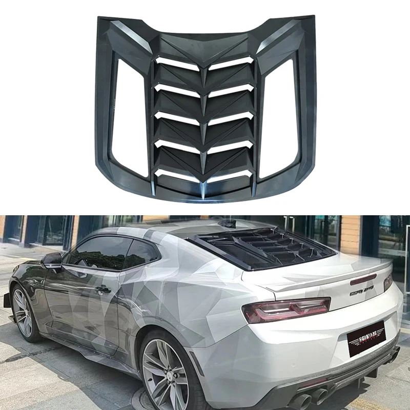 For Chevrolet Camaro 2016 2017 2018 2019 2020 Car Accessories Rear Window Louvers Sun Shade Cover Windshield Race Style Stickers