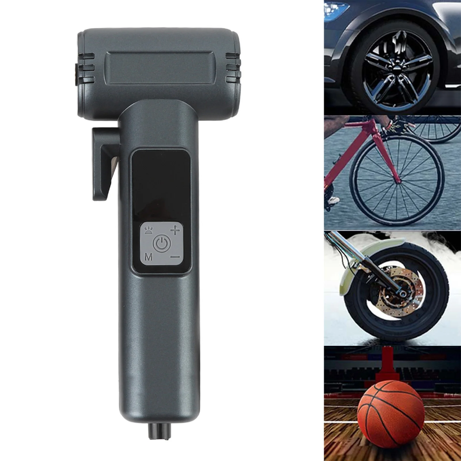 Cordless Air Pump for Car Tires Automatic Shut Off Portable Tire Inflator with Digital Pressure Gauge for Motorcycle Ball Bike