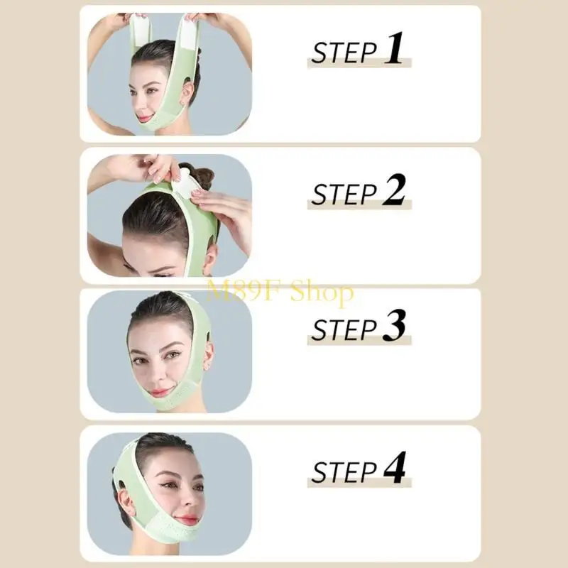 M89F Sleep Friendly Adjustable Chin Strap for Achieving a Slimmer Face Lifting Mask