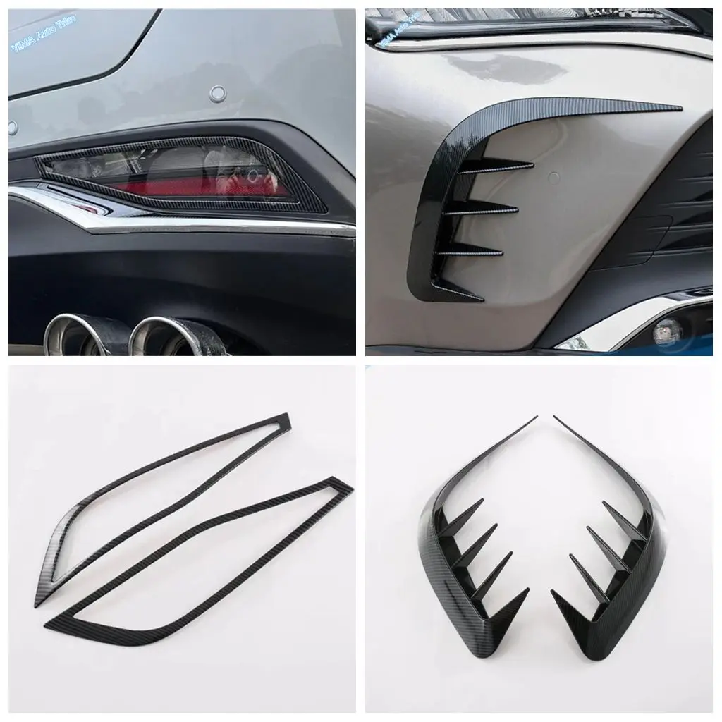 

For Toyota Venza / Harrier 2021 2022 2023 Rear Fog Light Lamp Garnish Front Foglights Eyebrow Wind Knife Cover Trim Accessories