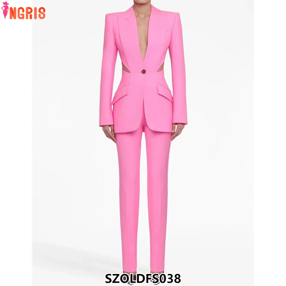 

2025 new wholesale fashion design women's 2 piece suits women's suit jacket with skirt women's suit-SZOLDFS038