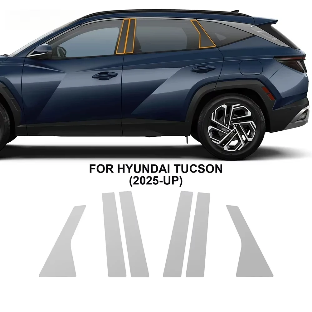

Для Hyundai Tucson N Line 2025 фара заднего вида B C Pillars пленка предварительно вырезанная защитная пленка для краски против царапин ТПУ прозрачная наклейка