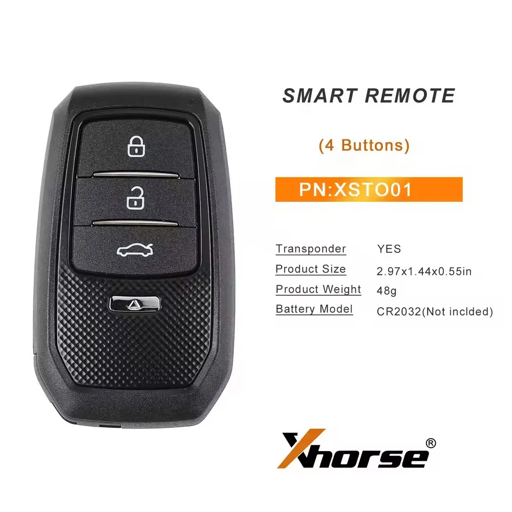 1 pz/lotto Xhorse XSTO01EN XS Smart key XSTO01EN TOY.T per Toyota XM38 Chiave Intelligente con Chiave Borsette Supporto 4D 8A 4A versione Globale