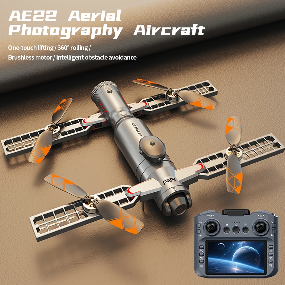 AE22 Drone With HD Dual Camera 5G WIFI Spray Screen Remote Obstacle Avoidance FPV Brushless Optical Flow RC Quadcopter