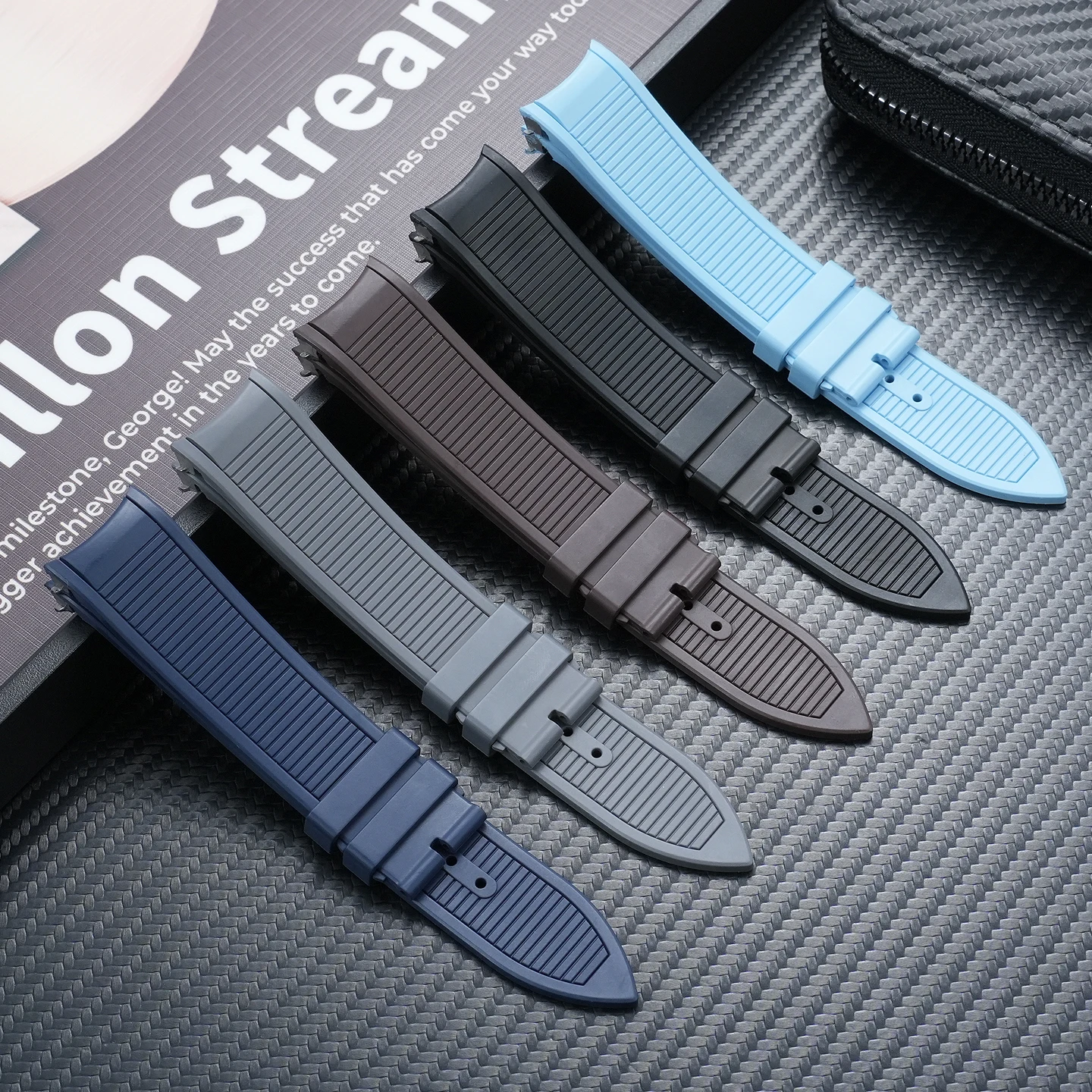 21mm Fluorocarbon Rubber Replacement Parts with Stainless Steel Tip (FMK) for Piaget POLO Series G0A41002/G0A47014/G0A51031