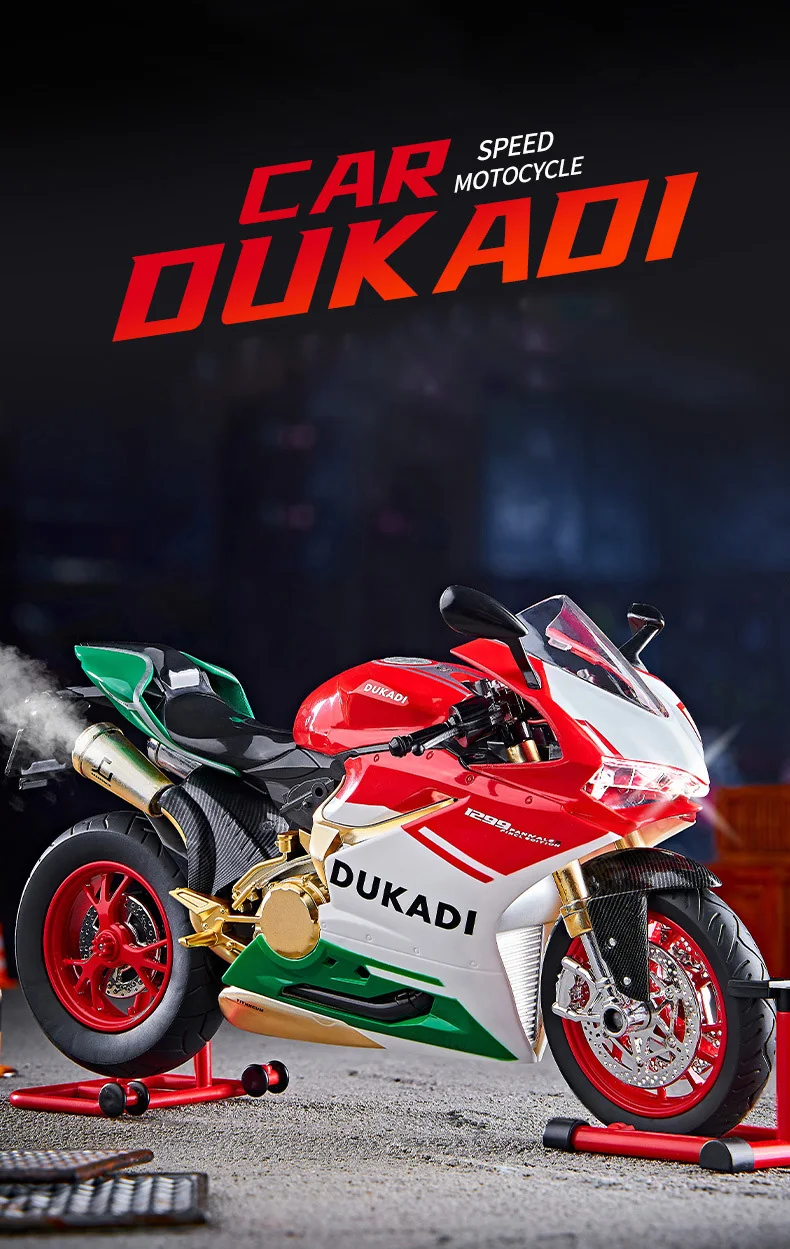 Miniature Moto En Alliage – échelle 1:9, Modèle Ducati Panigale 1199, Sons Et Lumières, Collection Et Jeu – 23,5 Cm