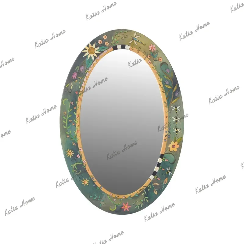PG French-style decorative mirror, antique dressing mirror, elegant art with tropical style