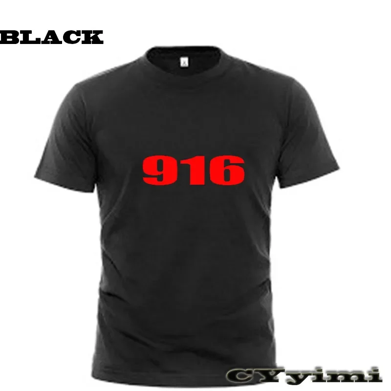 For Ducati  916 916 SPS UP TO  T Shirt Men New LOGO T-shirt 100% Cotton Summer Short Sleeve Round Neck Tees Male