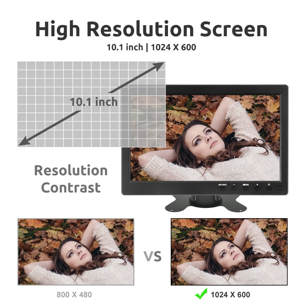 Mjdoud 10,1 inch hdmi auto monitor für tv pc vga display mit 10.1 \