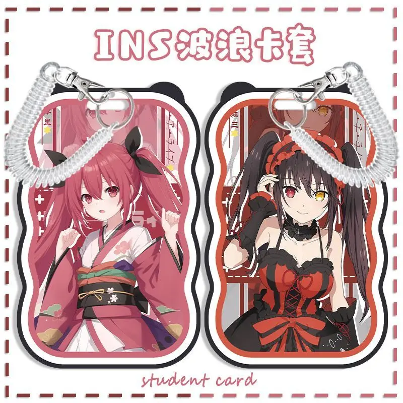 DATE A LIVE Yoshino Tokisakikurumi Wave Student Hanging Neck Rope Lanyard ID Card Covercredential Holder