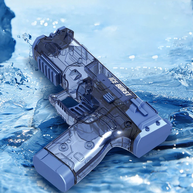 New Summer Transparent Cool Outdoor Water Gun Toy Manual Burst Water Gun Automatic Back Boring Desert Eagle Pistol Water Toy Gun