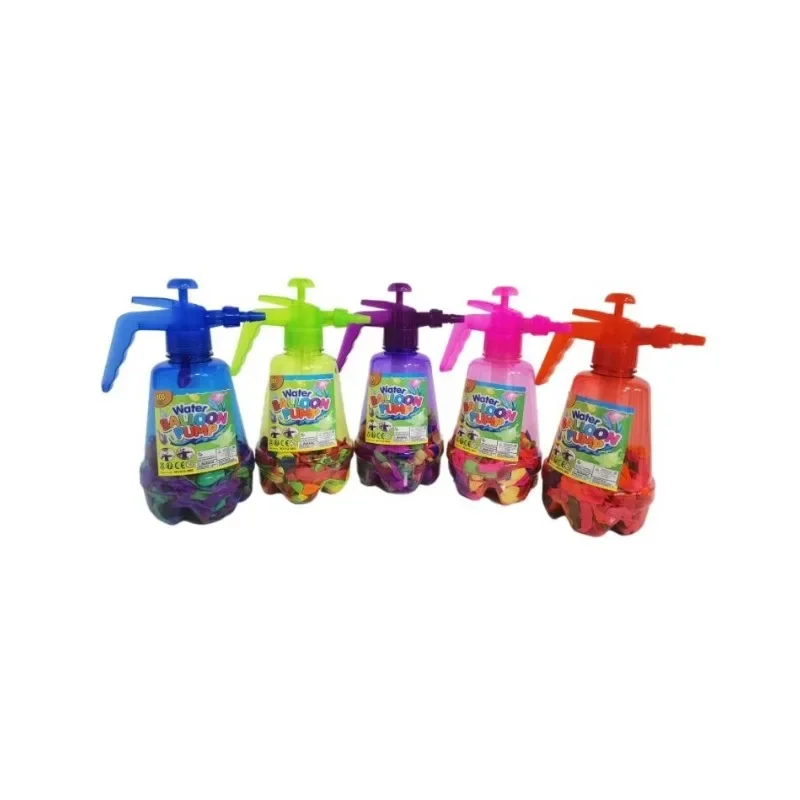 Water Filler Kit Water Fight Easy-to-Use Balloon Inflator Comes with 100 Water Balloons for Outdoor Fun Large Capacity