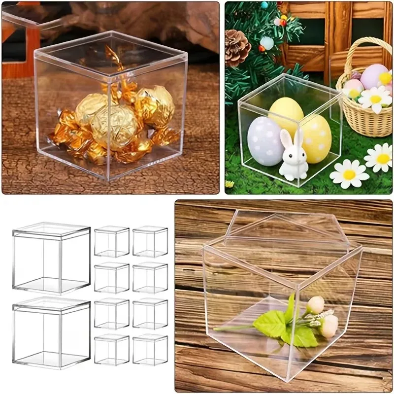 

Transparent Acrylic Boxes With Lids, Small Plastic Acrylic Boxes, Decorative Storage Boxes, Jewelry Display Boxes, Mini Clear