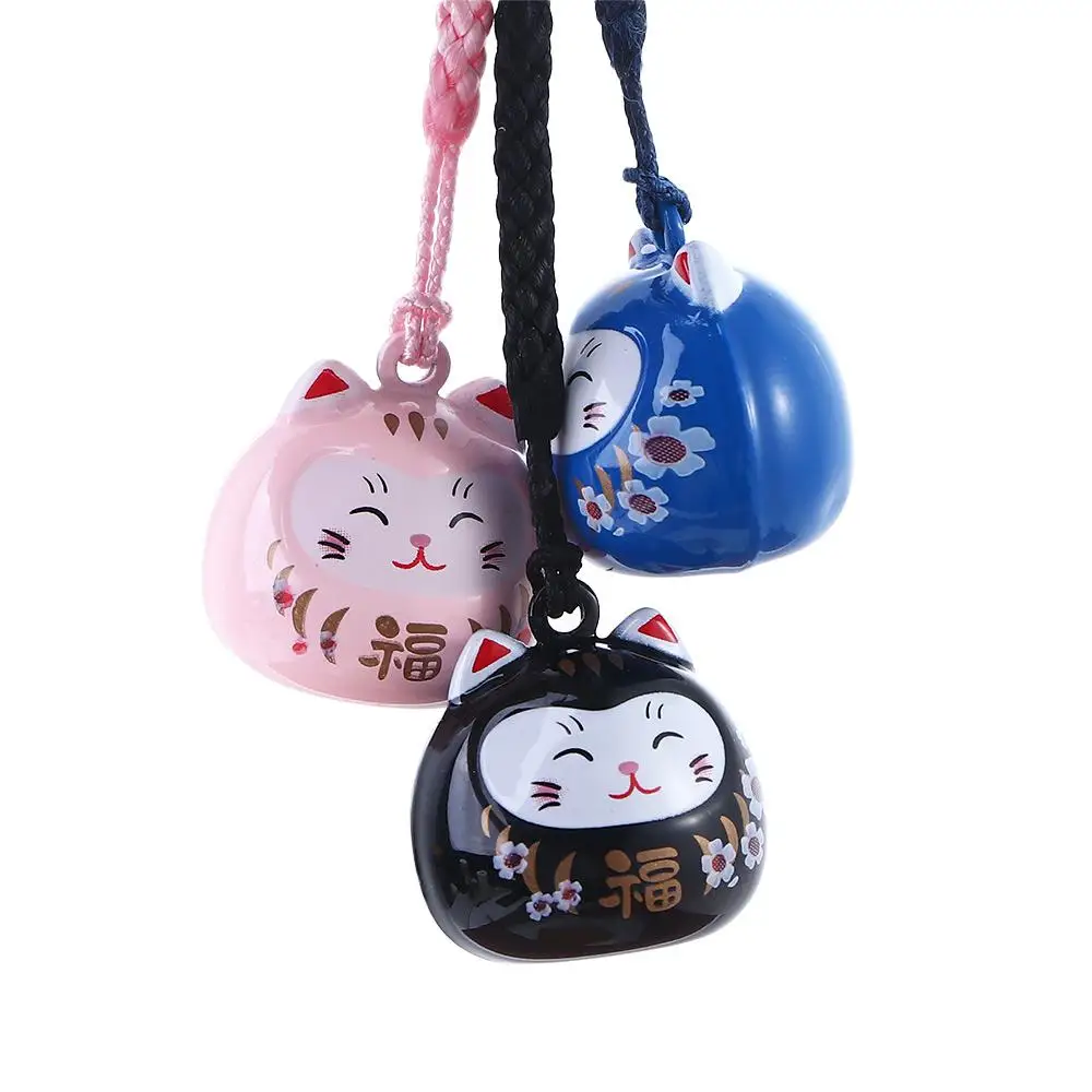 Cute Cartoon Keyring Bag Pendant Phone Pendant Japanese Lucky Cat Keychain Maneki Neko Mobile Phone Strap Phone Charm view 2