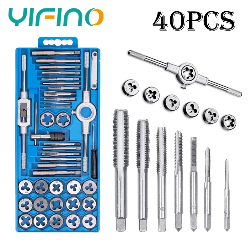 

YIFINO M3-M12 Thread Tapping wrench Set Screw Taps Wrench Hand Use Drill Bits Threading Hardware Tools