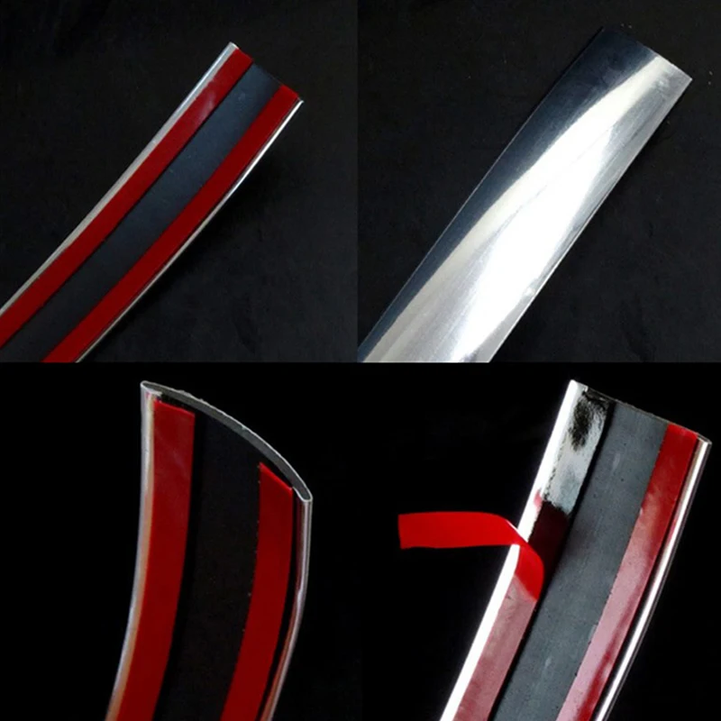 الكروم صب حامي مصد السيارات قطاع شريط الكسوة نافذة الوفير مصبغة الباب المضادة للتصادم ملصق ، اكسسوارات السيارات