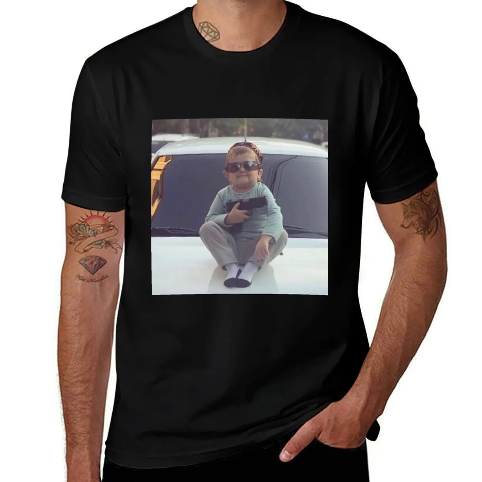 

Hasbulla Gun T-Shirt cotton t shirt pack man t shirts cotton T-Shirt